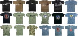 Army Navy Military Air Corp Marines Vintage T Shirts  
