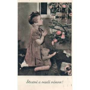  Vintage Color Czech Post Card STASTNE A VESELE VANOCE 