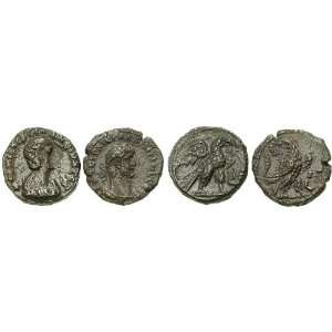  Two Egyptian tetradrachms, Gallienus and his wife Salonina 