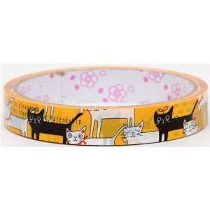  yellow Deco Tape black white cats Scotch Tape cute Toys & Games