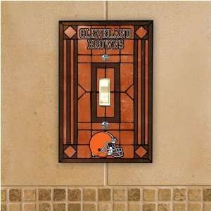 Cleveland Browns   NFL Art Glass Single Switch Plate Cover 
