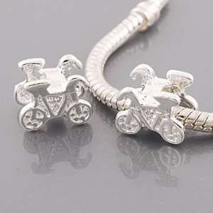  Pandora Style Antique Silver Plated BICYCLE Bead *Fits 