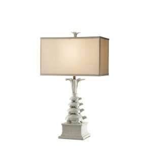   Whimsy 1 Light Table Lamps in Antique White/ Brass