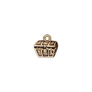  TierraCast Antique Gold (plated) Treasure Chest Charm 14mm 