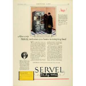1925 Ad Servel Antique Electric Refrigerator Model A2 Cabinets Kitchen 