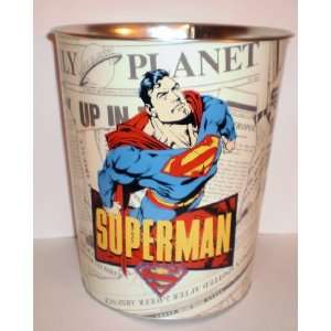  Superman Daily Planet Tin Wastebasket Trash Can 