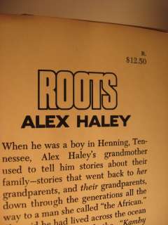 1976 ALEX HALEYS ROOTS SIGNED BY HALEY   IN DJ  
