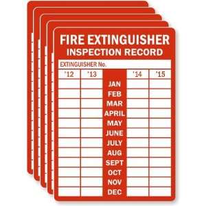 Fire Extinguisher Inspection Record (month and year) Laminated Vinyl 