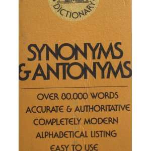   Random House Vest Pocket Dictionary of Synonyms and Antonyms Books