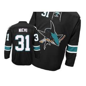  San Jose Sharks Jersey #31 Antti Niemi black Jerseys size 