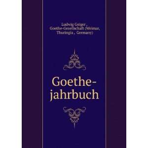    Gesellschaft (Weimar, Thuringia , Germany) Ludwig Geiger  Books