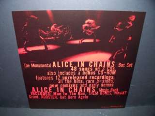 ALICE IN CHAINS MUSIC BANK PROMO ALBUM POSTER FLAT RARE  