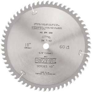  DeWalt DW7160 Series 40 10 Inch 60 Tooth Hi ATB Melamine and Veneer 
