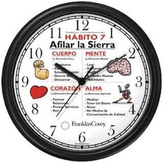 Habit 7   Sharpen the Saw (Spanish)   Wall Clock from THE 7 HABITS 