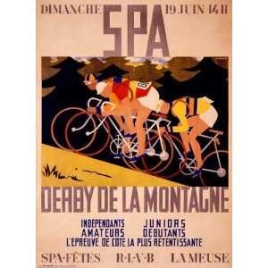  Spa Derby De La Montagne by CH.Gilbert . Size 16.50 X 22 
