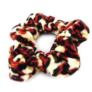  Scrunchie Velours Léopard brown red. Jewelry