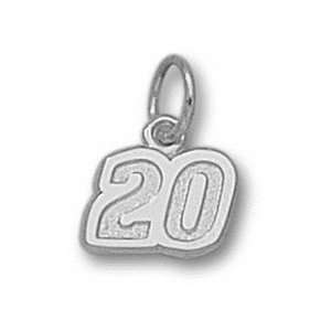 Joey Logano Small Driver Number 20 1/4 Charm   Sterling Silver 