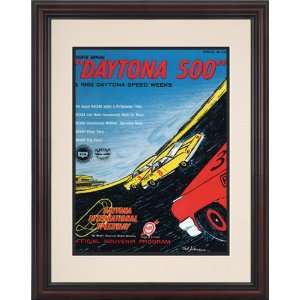  4th Annual 1962 Daytona 500 Framed 8.5 x 11 Program Print 