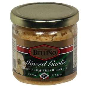 Bellino, Garlic Minced, 7.5 OZ (Pack of 12)  Grocery 