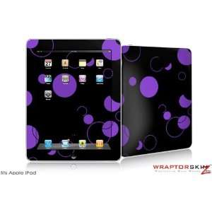  iPad Skin   Lots of Dots Purple on Black   fits Apple iPad 