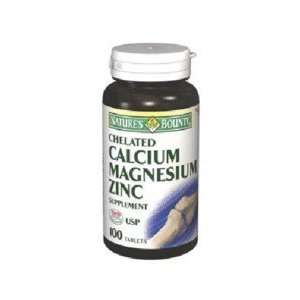  Natures Bounty Chelated Calcium Magnesium Zinc Tablets 