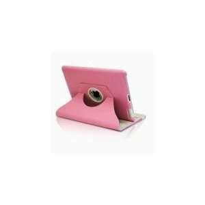   iPad 2 Smart Cover Leather Case 360 Rotating Stand Pink Electronics