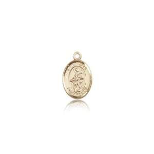  14kt Gold St. Saint Jane of Valois Medal 1/2 x 1/4 Inches 