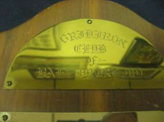 Vintage GEORGE WELSH 1955 All American Gridiron Club Plaque  