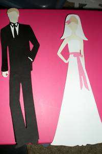 Quickutz Bride and Groom Die Cuts 2pc Assembled  