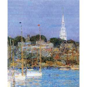  Cat Boats, Newport by Frederick Childe Hassam,16 x 20 