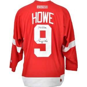 Gordie Howe Autographed Jersey  Details Detroit Red Wings, Red, CCM 
