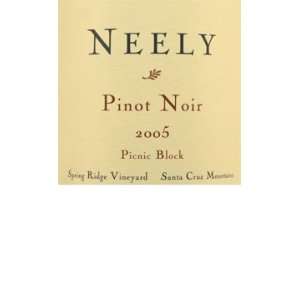  2005 Neely Varner Pinot Noir Santa Cruz Mountains Picnic 