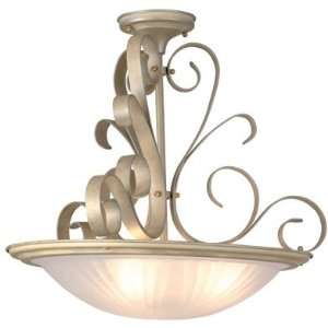 Variance  Semi Flush Lamp with Unique Metal Work