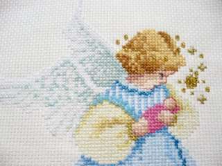 Completed Cross Stitch   L&L Angel With Baby In Arms (Mix Color 