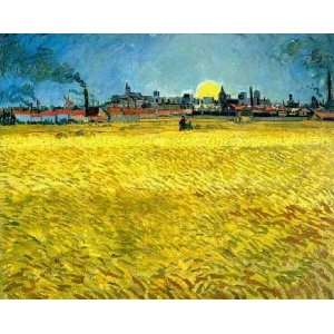   Van Gogh   24 x 20 inches   Sunset Wheat Fields Near Arles Home