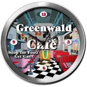 GREENWALD 14 Inch Cafe Metal Clock Quartz Movement  