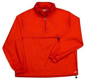 Reebok Mens Quarter Zip Packable Jacket W/ Ripstop Water Resistant 