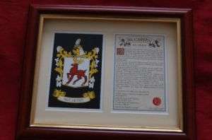McCarthy Heraldic Framed Coat of Arms + Family Crest  