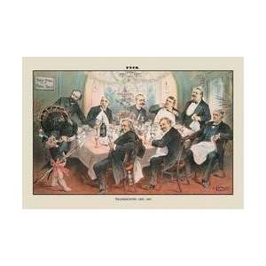  Puck Magazine Thanksgiving Day 1885 20x30 poster