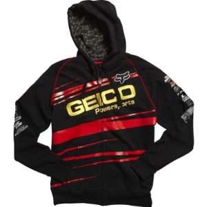  Fox Racing Geico Factory Zip Hoodie   Large/Black 