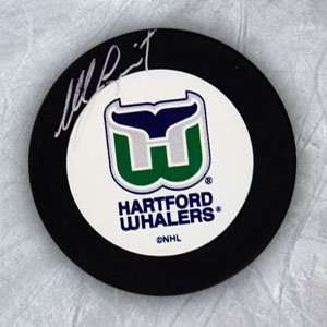 MIKE LIUT Hartford Whalers Autographed Hockey PUCK