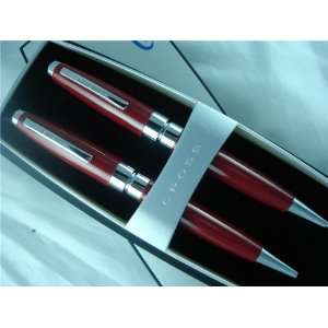   Bill Blass 2010 Limited Edition Plama Red Lacquer Pen & Pencil SET