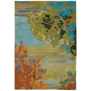  Company C Landscape 18862 Teal 1 Sample Swatch Area Rug 