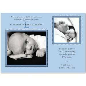    Boy Birth Announcements   Baby Border Icicle By Petite Alma Baby
