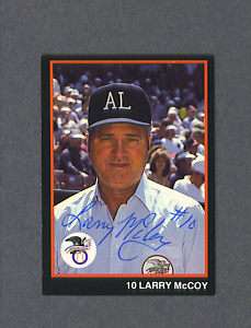 Larry McCoy signed American League umpire card  