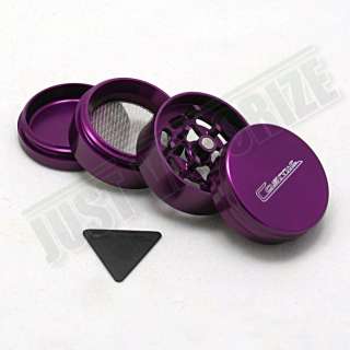 Cosmic Case Anodized 4 PC 1.5 Mini Herb Grinder Purple Color Piece 