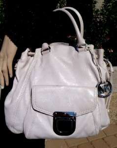   KORS WAVERLY LARGE DRAWSTRING TOTE VANILLA HANDBAG $368.  