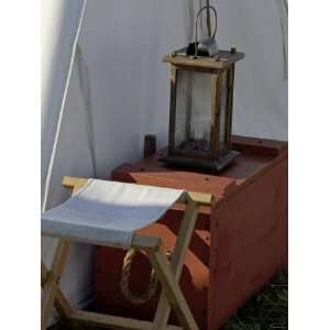  Camp Stool and Lantern at a Continental Army Reenactment 