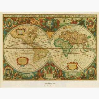  Old World Map Painting   Extra Large Artwork