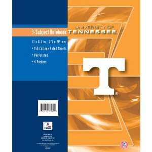 Tennessee Volunteers NCAA 3  Subject Poly Notebook  Sports 